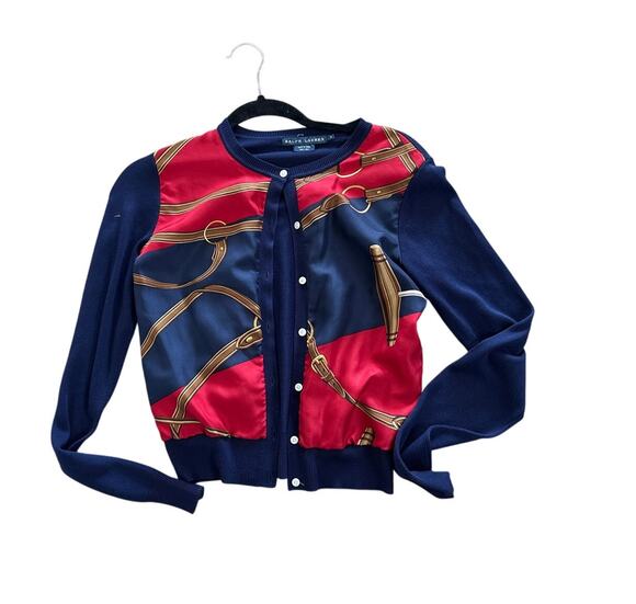 Ralph Lauren Sweaters - Ralph Lauren Silk Cardigan Sweater Size Small Preppy Equestrian